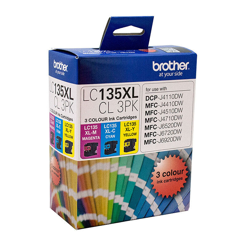 Genuine Brother LC135XL CMY Colour Pack