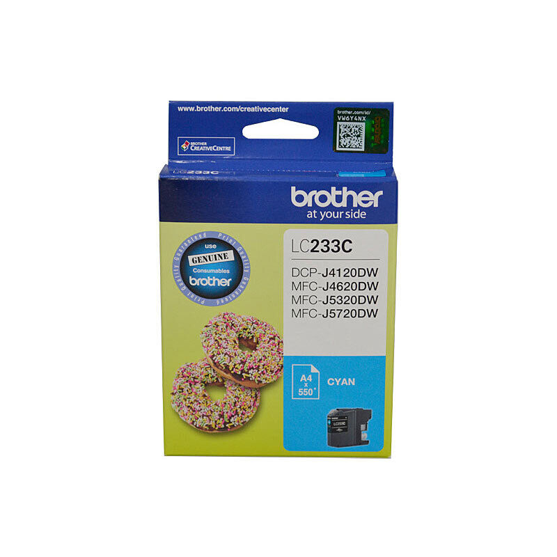 Genuine Brother LC233 Cyan Ink Cartridge
