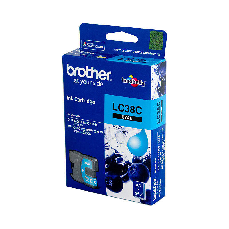 Genuine Brother LC38 Cyan Ink Cartridge