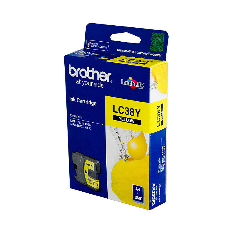 Genuine Brother LC38 Yellow Ink Cartridge