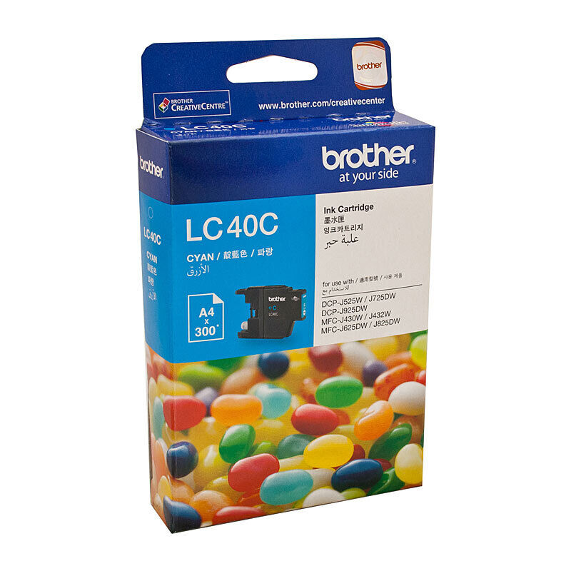 Genuine Brother LC40 Cyan Ink Cartridge