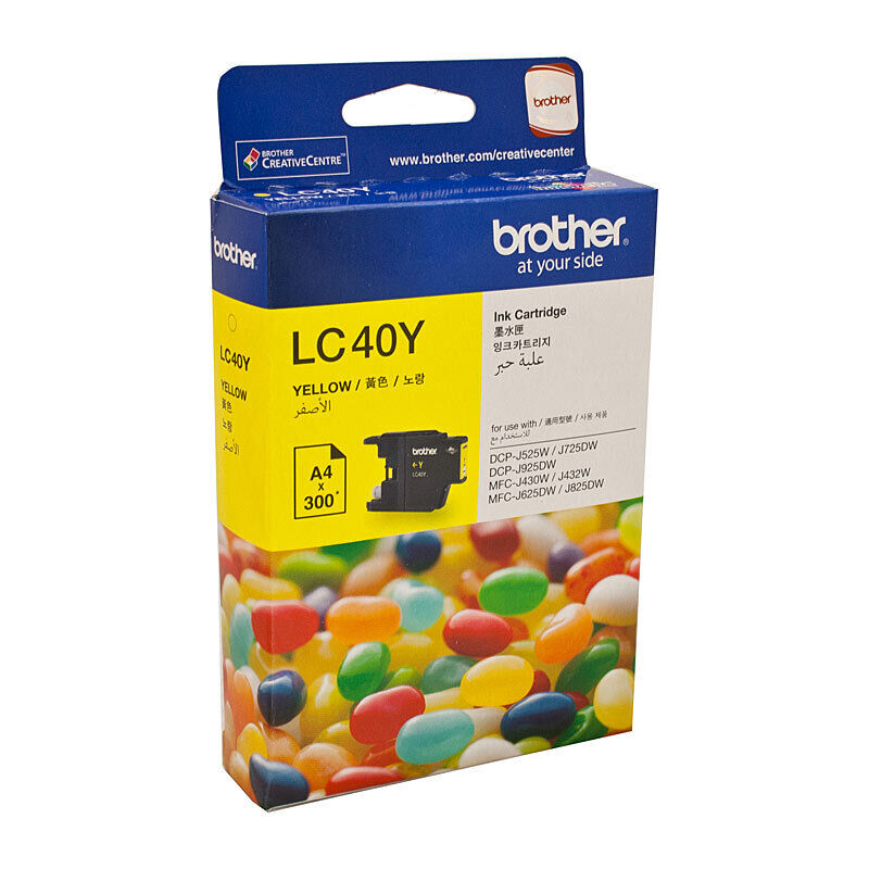 Genuine Brother LC40 Yellow Ink Cartridge