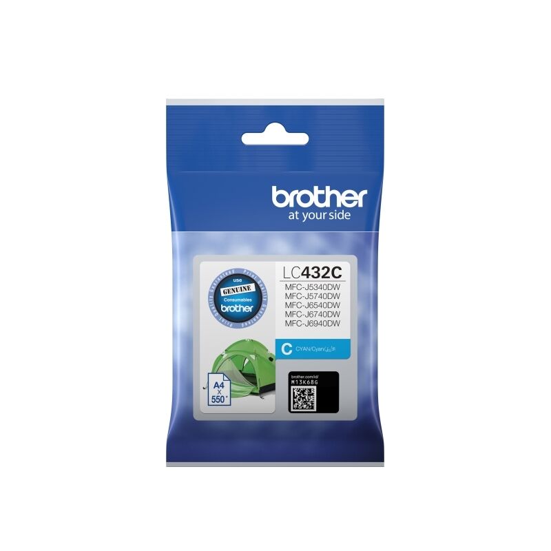 Genuine Brother LC432 Cyan Ink Cartridge