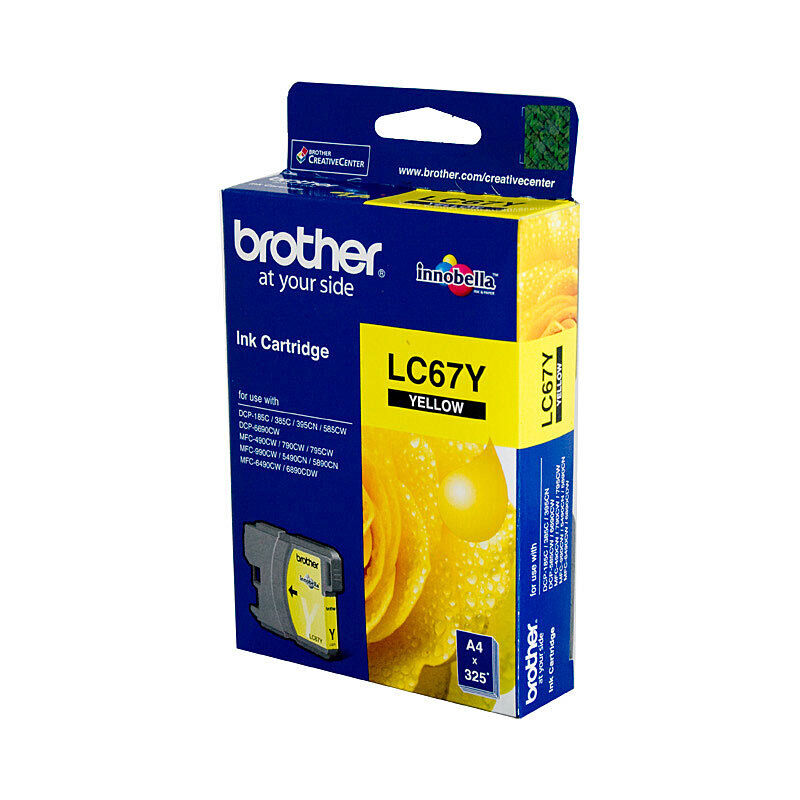 Genuine Brother LC67 Yellow Ink Cartridge