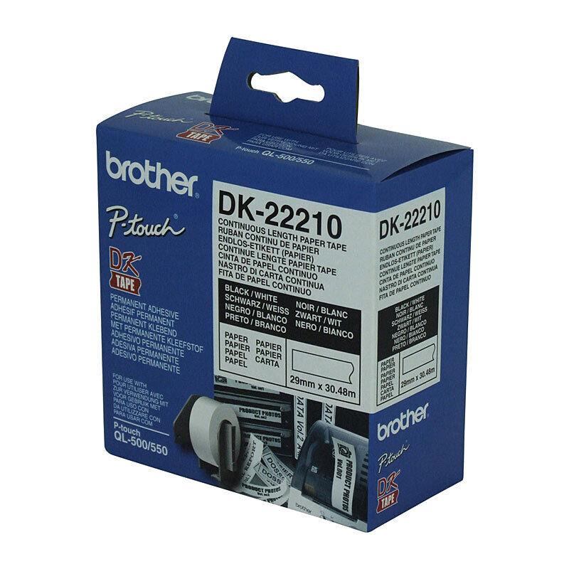 Genuine Brother DK22210 White Roll