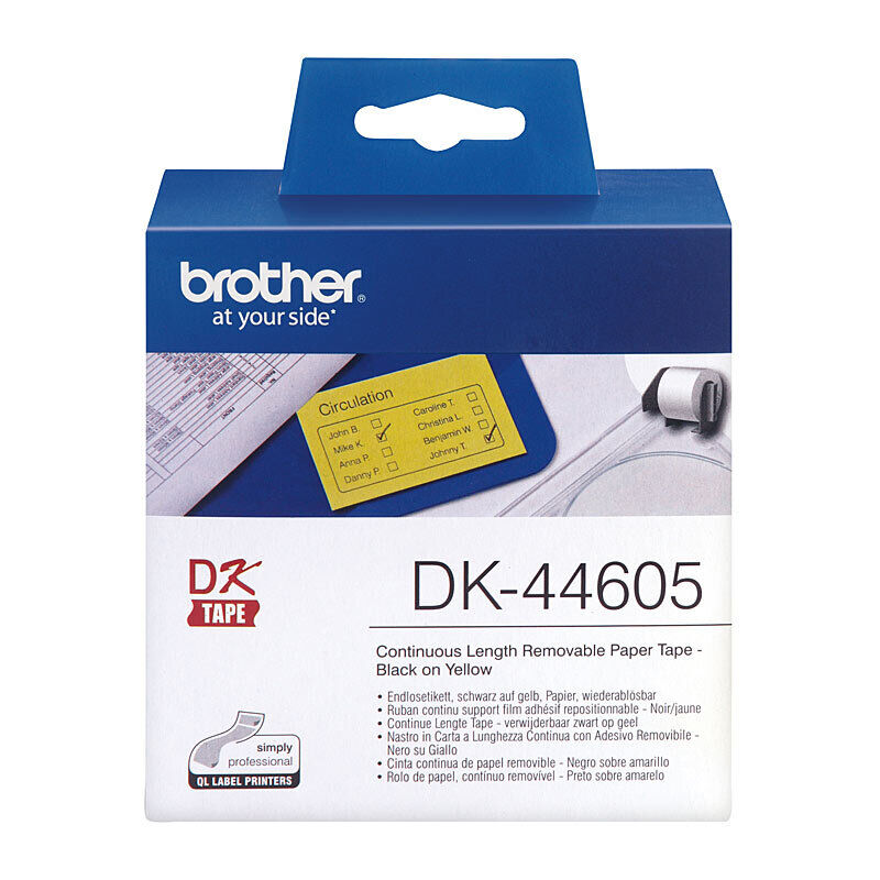 Genuine Brother DK44605 Yellow Roll