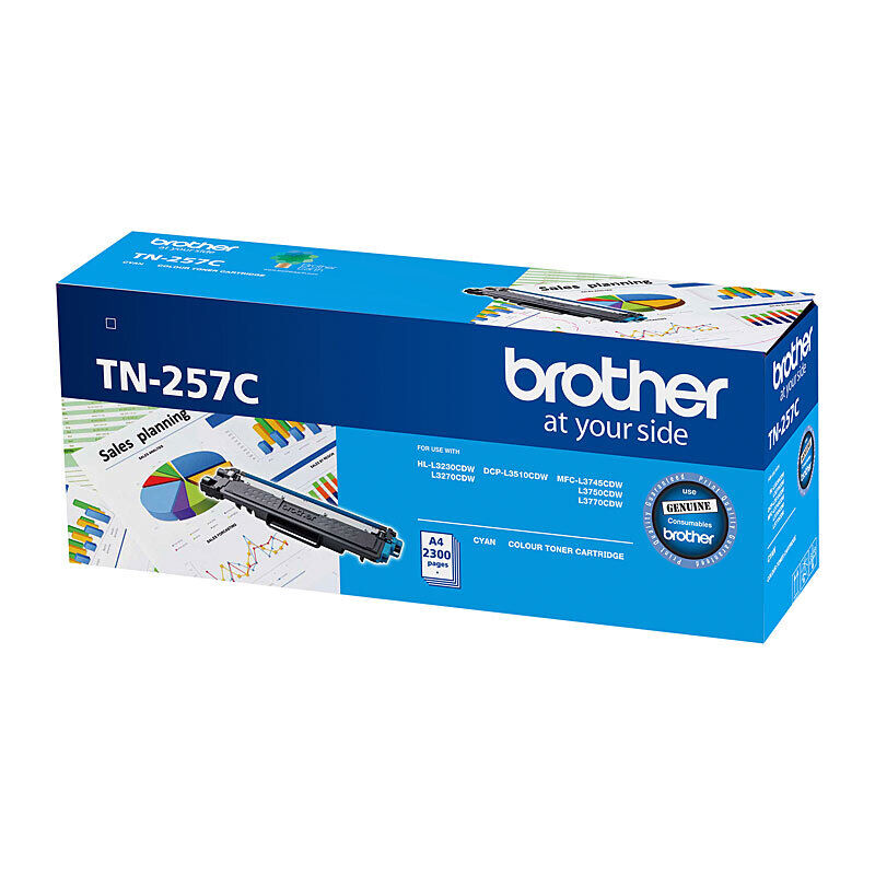 Genuine Brother TN257 Cyan Toner Cartridge