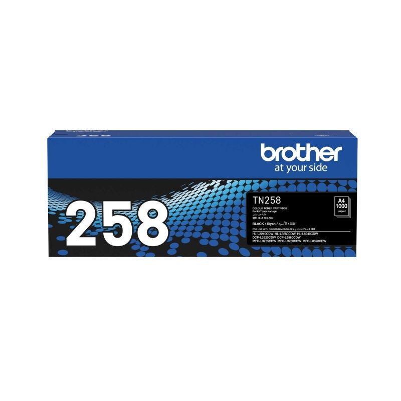 Genuine Brother TN258 Black Toner Cartridge