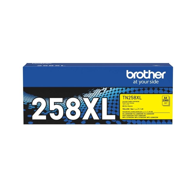 Genuine Brother TN258XL Yellow Toner Cartridge