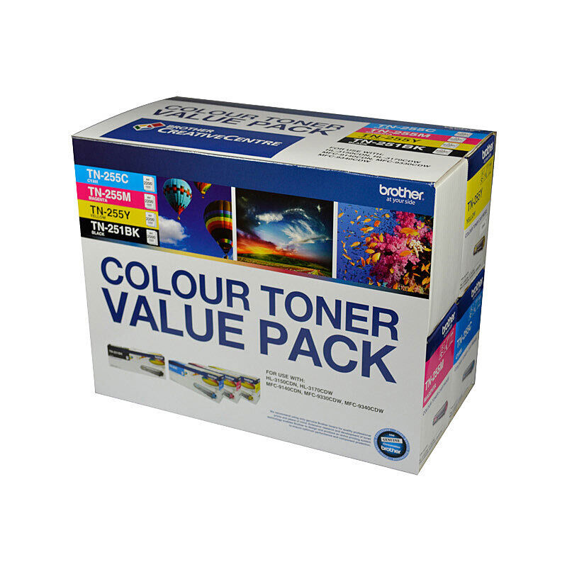 Genuine Brother TN25x Clr Value 4 Pack