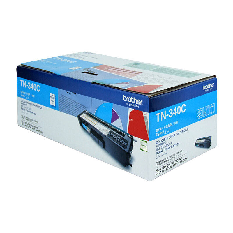 Genuine Brother TN340 Cyan Toner Cartridge