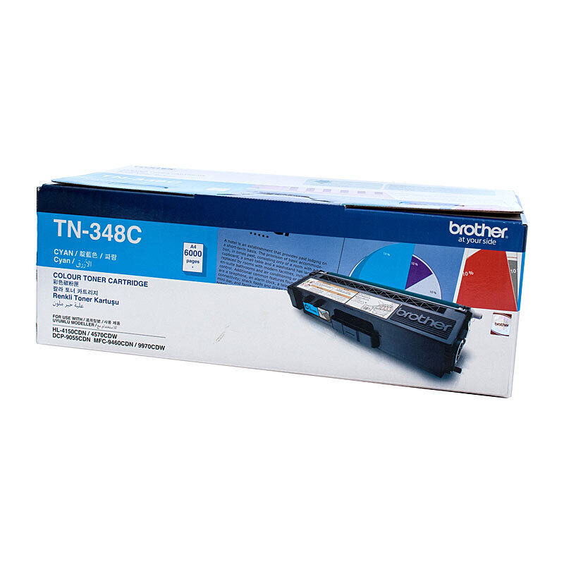 Genuine Brother TN348 Cyan Toner Cartridge