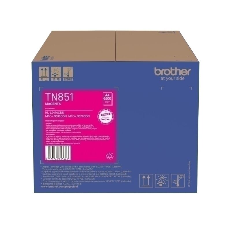 Genuine Brother TN851 Magenta Toner Cartridge