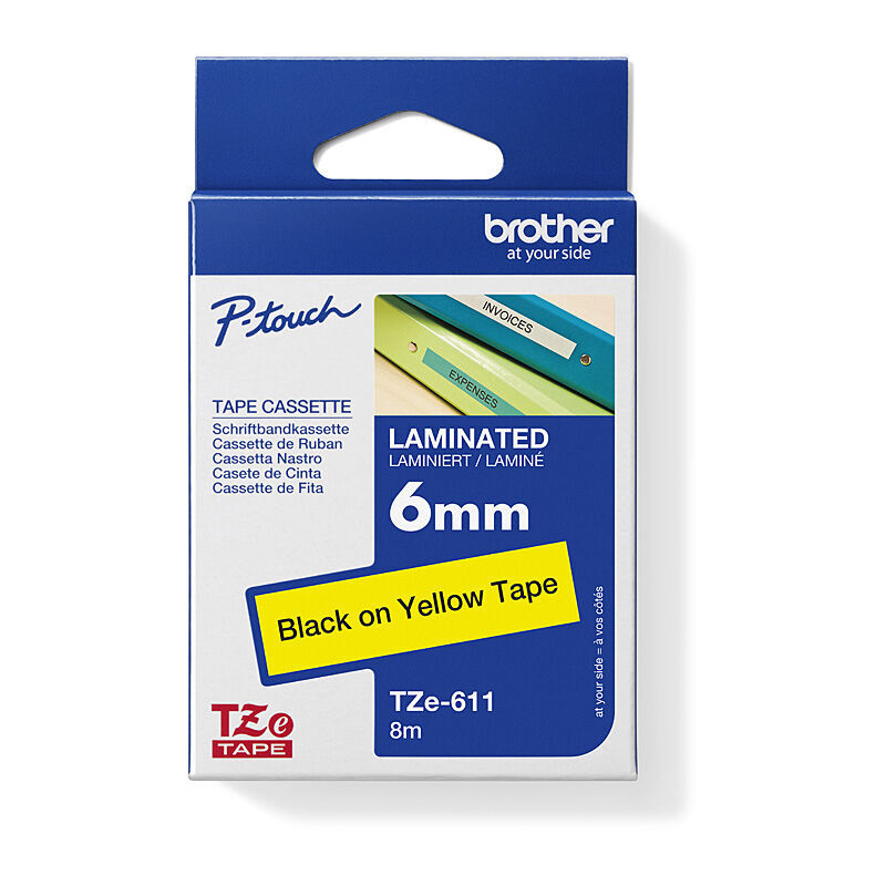 Genuine Brother TZe611 Labelling Tape