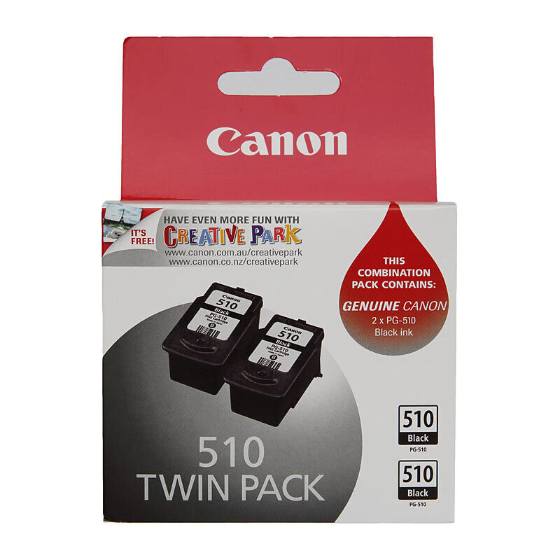 Genuine Canon PG510 Black Ink Twin Pack