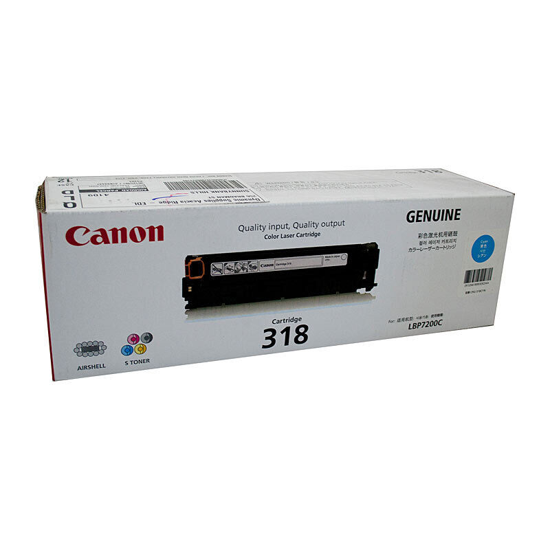 Genuine Canon Cartridge 318 Cyan Toner