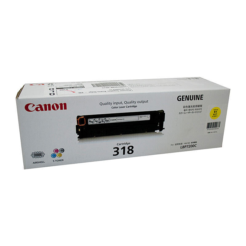 Genuine Canon Cartridge 318 Yellow Toner