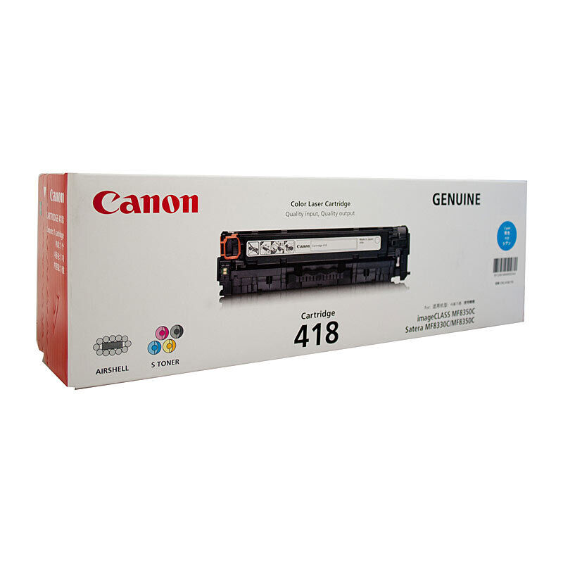 Genuine Canon Cartridge 418 Cyan Toner