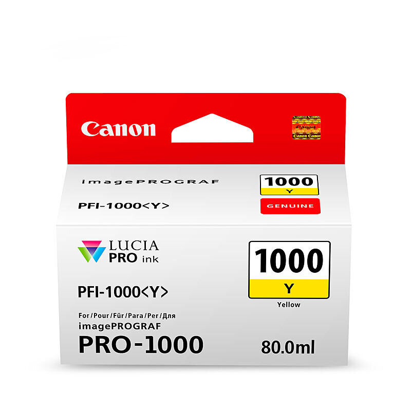 Genuine Canon PFI1000 Yellow Ink Cartridge