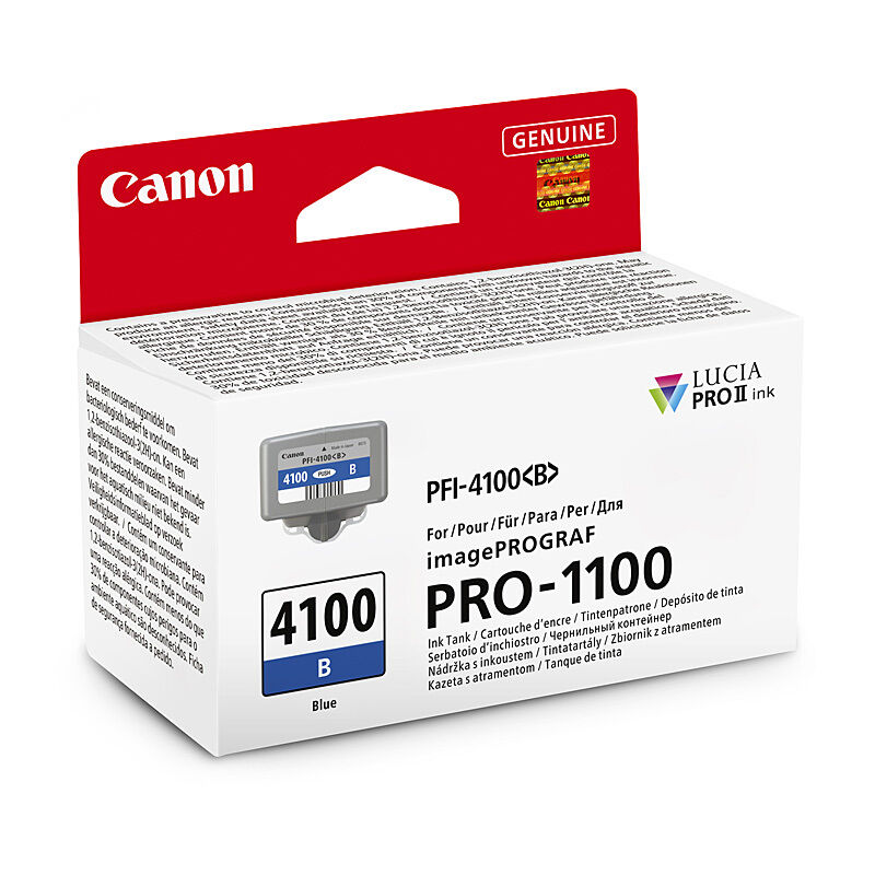 Genuine Canon PFI4100 Blue Ink Cartridge