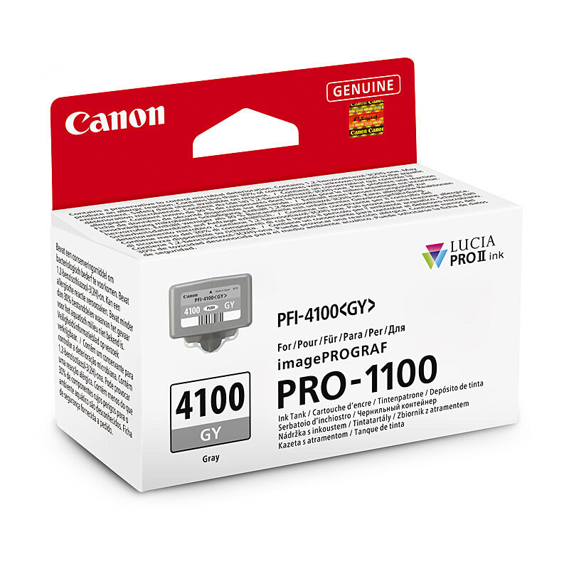 Genuine Canon PFI4100 Grey Ink Cartridge