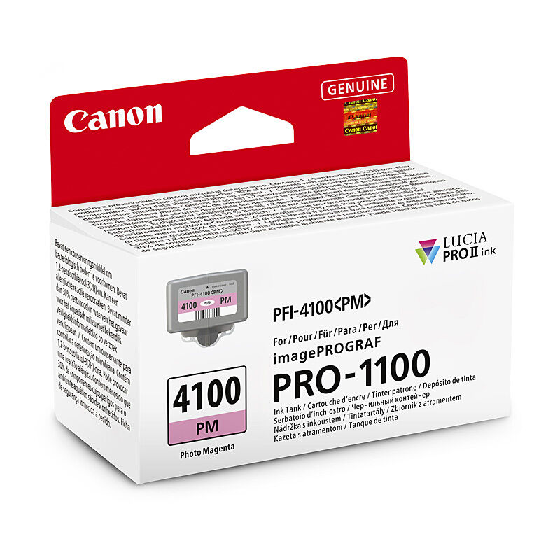 Genuine Canon PFI4100 Ph Magenta Ink Cartridge