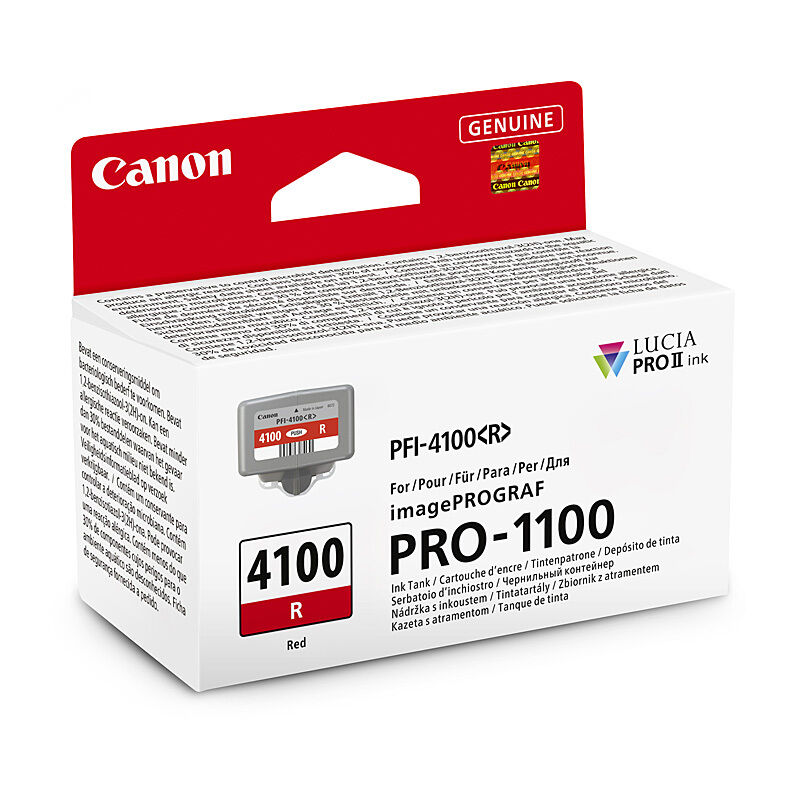 Genuine Canon PFI4100 Red Ink Cartridge
