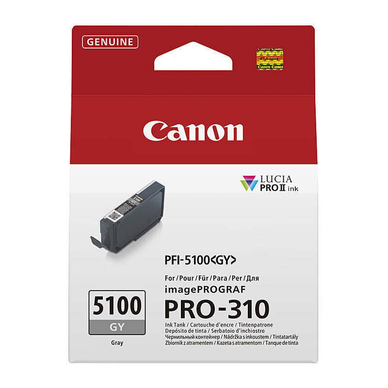 Genuine Canon PFI5100 Grey Ink Cartridge