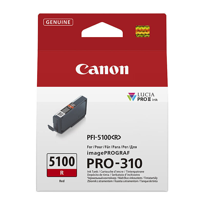 Genuine Canon PFI5100 Red Ink Cartridge
