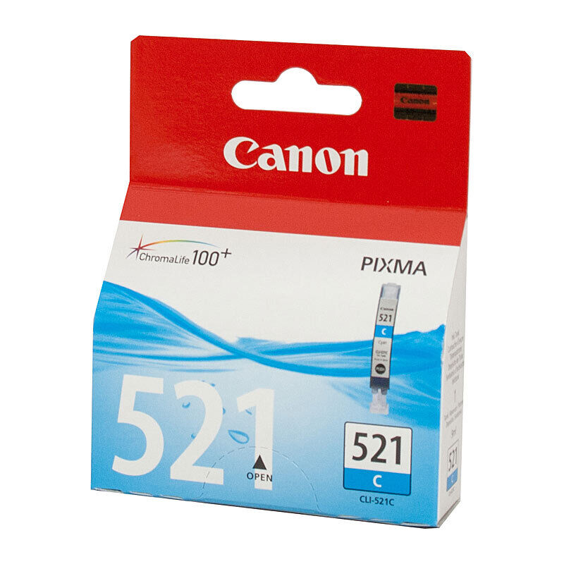 Genuine Canon CLI521 Cyan Ink Cartridge