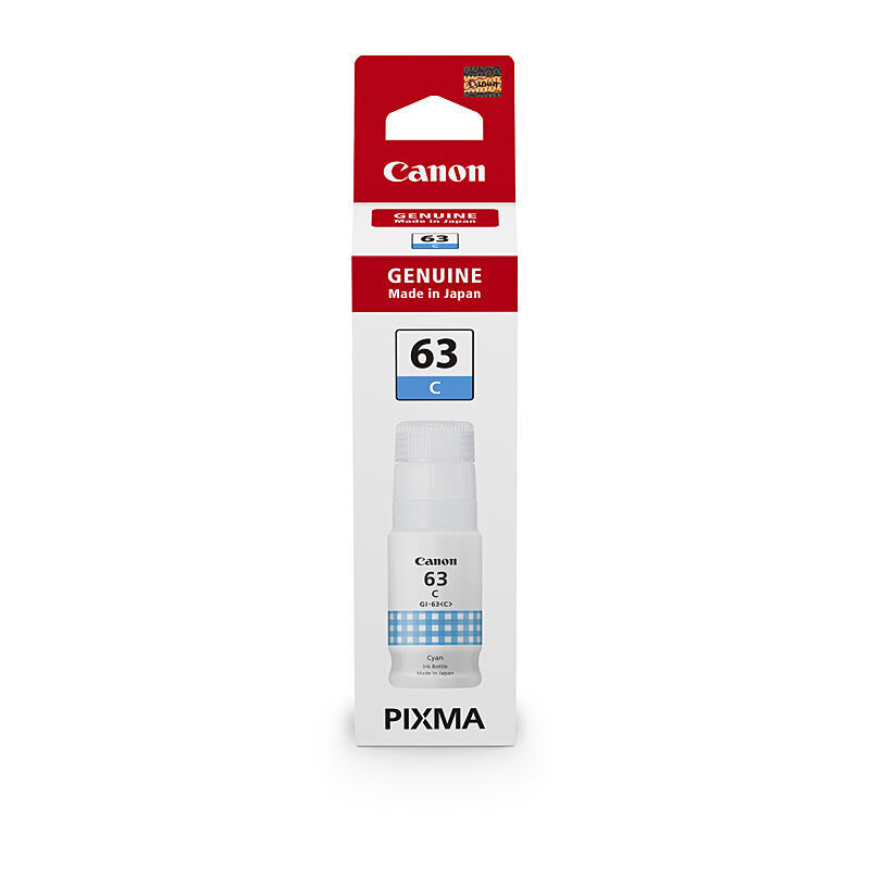 Genuine Canon GI63 Cyan Ink Bottle
