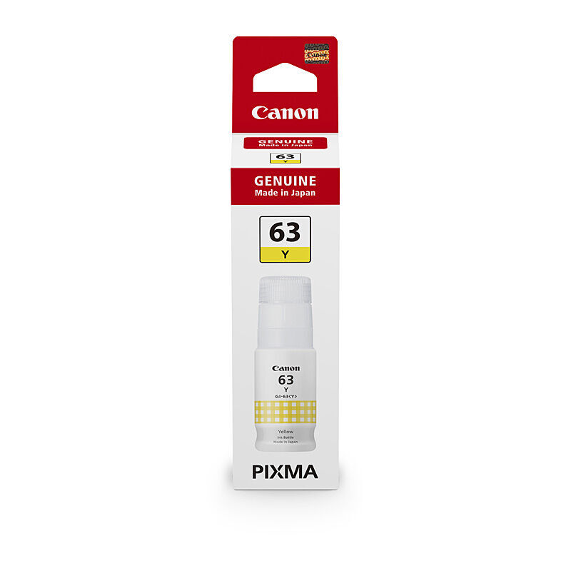 Genuine Canon GI63 Yellow Ink Bottle