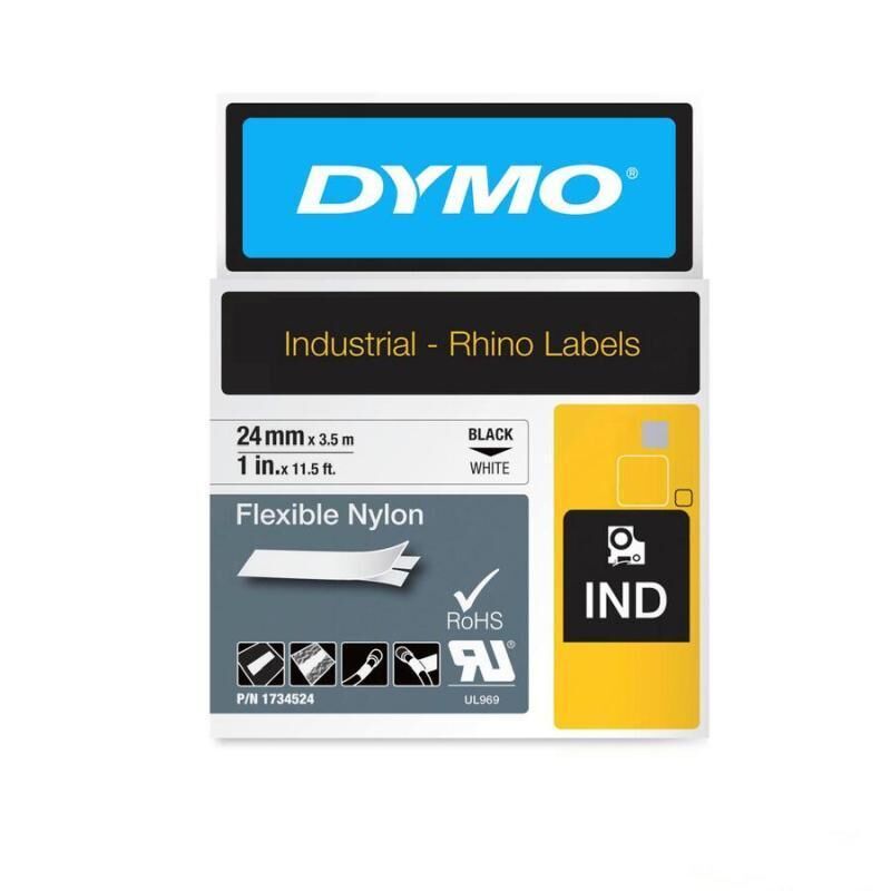 Genuine Dymo Rhino 24mm Wht Flex Nylon