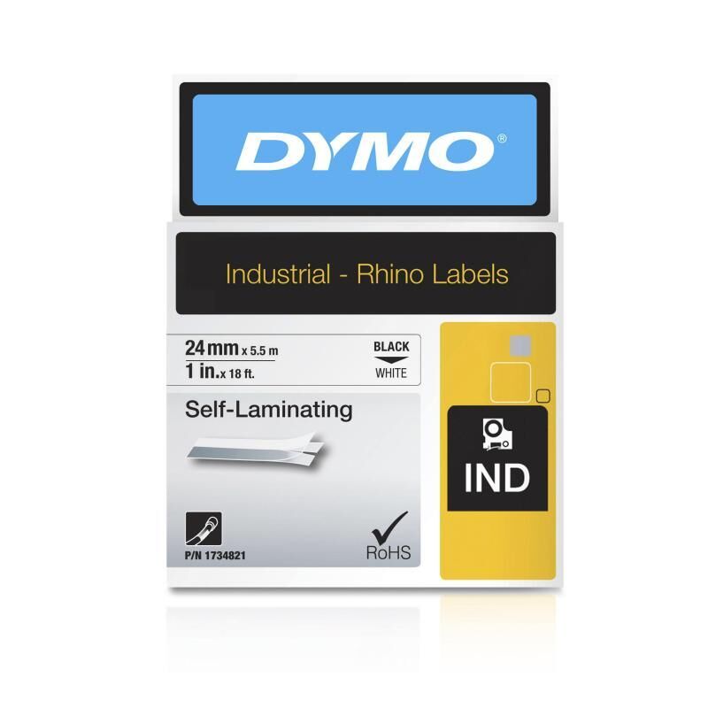 Genuine Dymo Rhino 24mm Wht Vinyl
