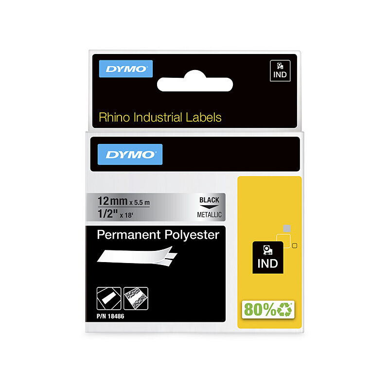 Genuine Dymo Rhino 19mm Perm Poly Metl