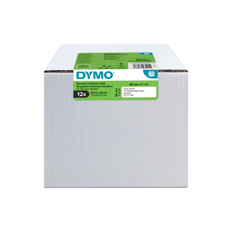Genuine DY LW Std Add Lbl 28X89mm Pack12