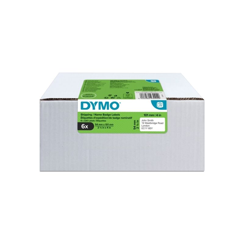 Genuine Dymo LW Ship Lbl 54X101m Pack6