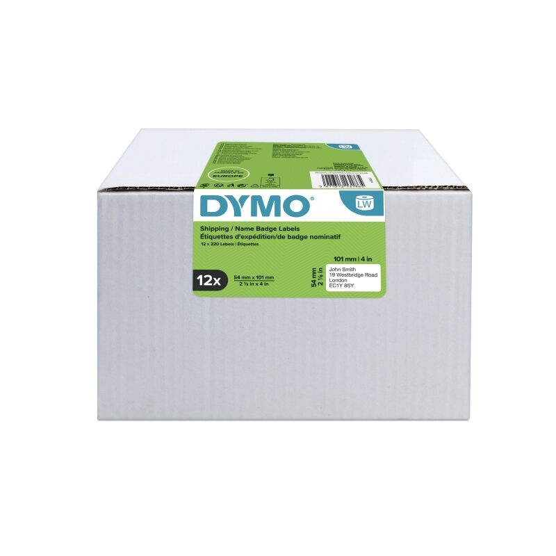 Genuine Dymo LW Ship Label Bulk 12Roll