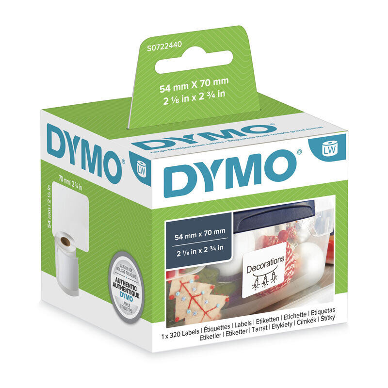 Genuine Dymo LW MP Label 54mm x 70mm