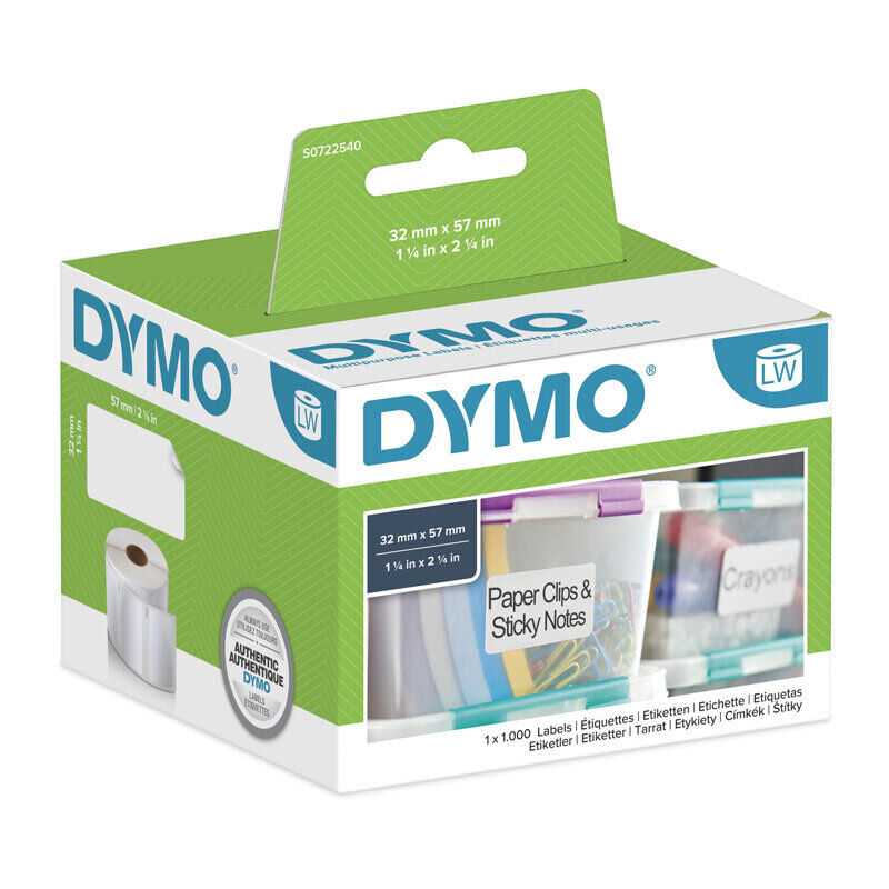 Genuine Dymo LW MultiLabel 32mm x 57mm
