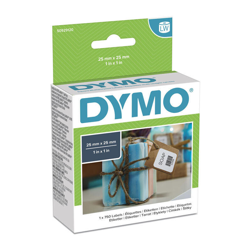 Genuine Dymo LW 25mm x 25mm White