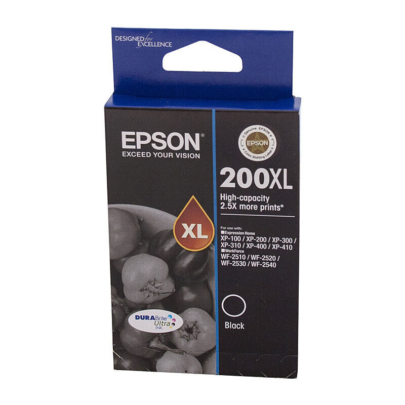 Genuine Epson 200XL Black Ink Cartridge