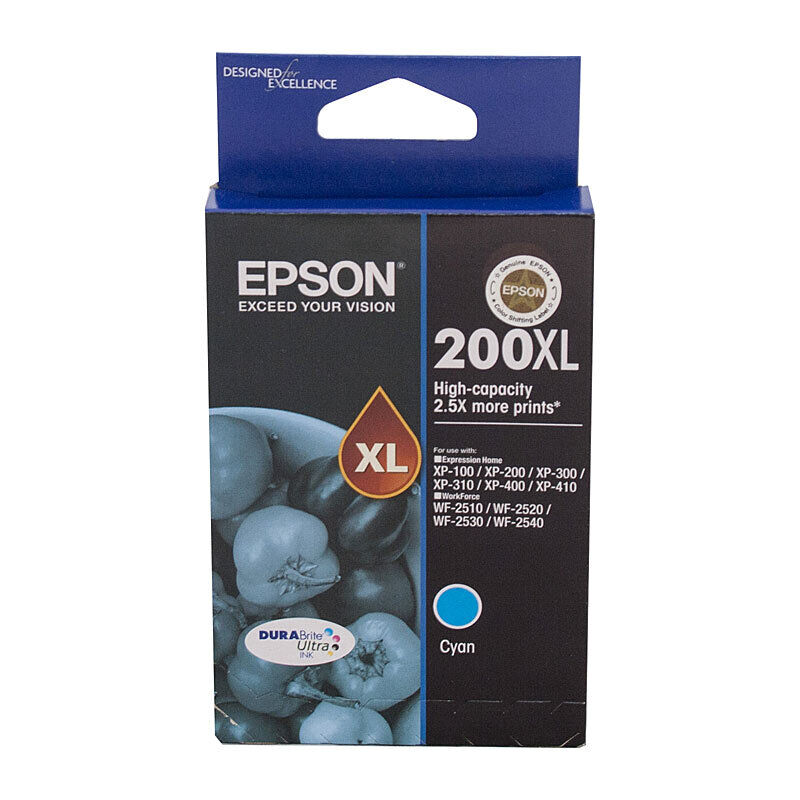 Genuine Epson 200XL Cyan Ink Cartridge