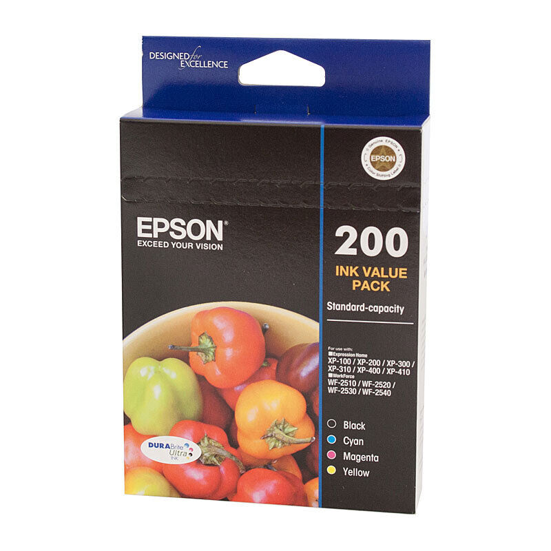Genuine Epson 200 4 Ink Value Pack