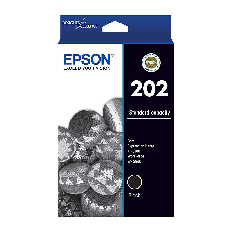 Genuine Epson 202 Black Ink Cartridge