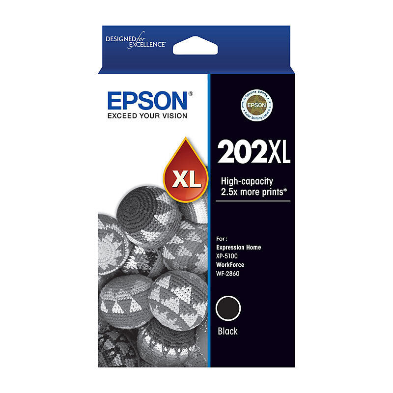 Genuine Epson 202XL Black Ink Cartridge