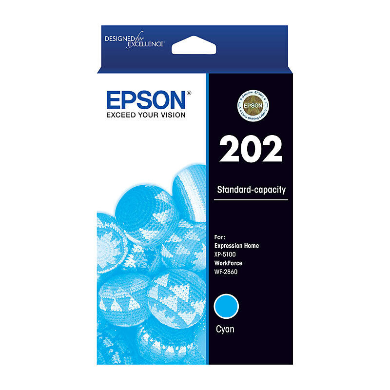 Genuine Epson 202 Cyan Ink Cartridge