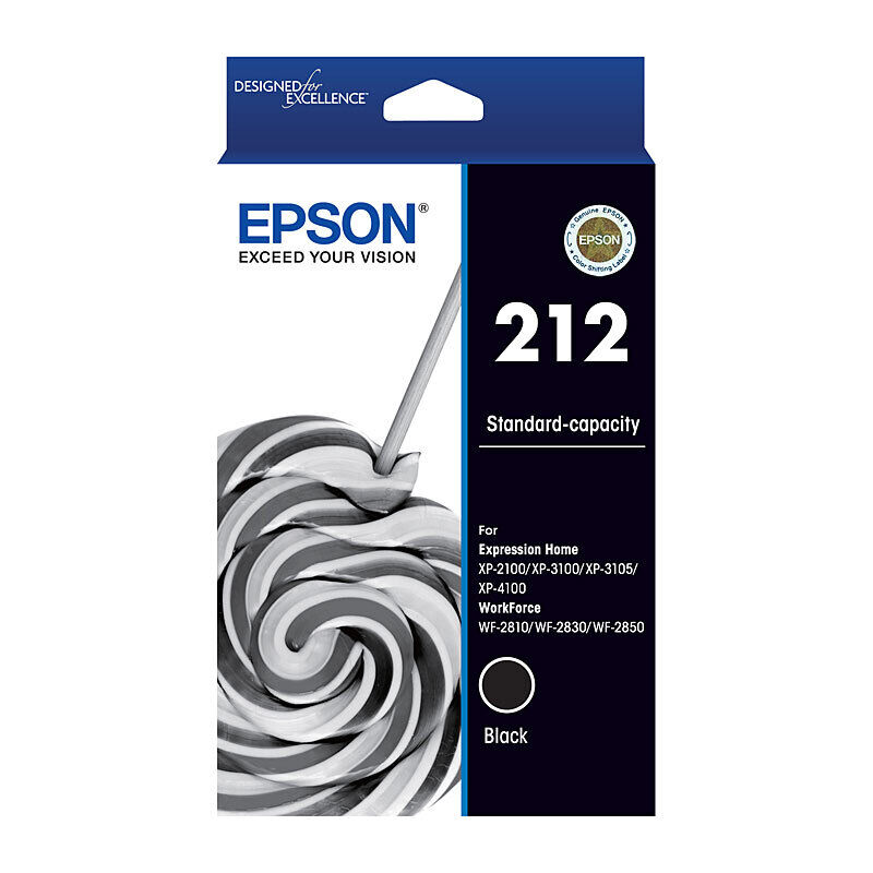 Genuine Epson 212 Black Ink Cartridge
