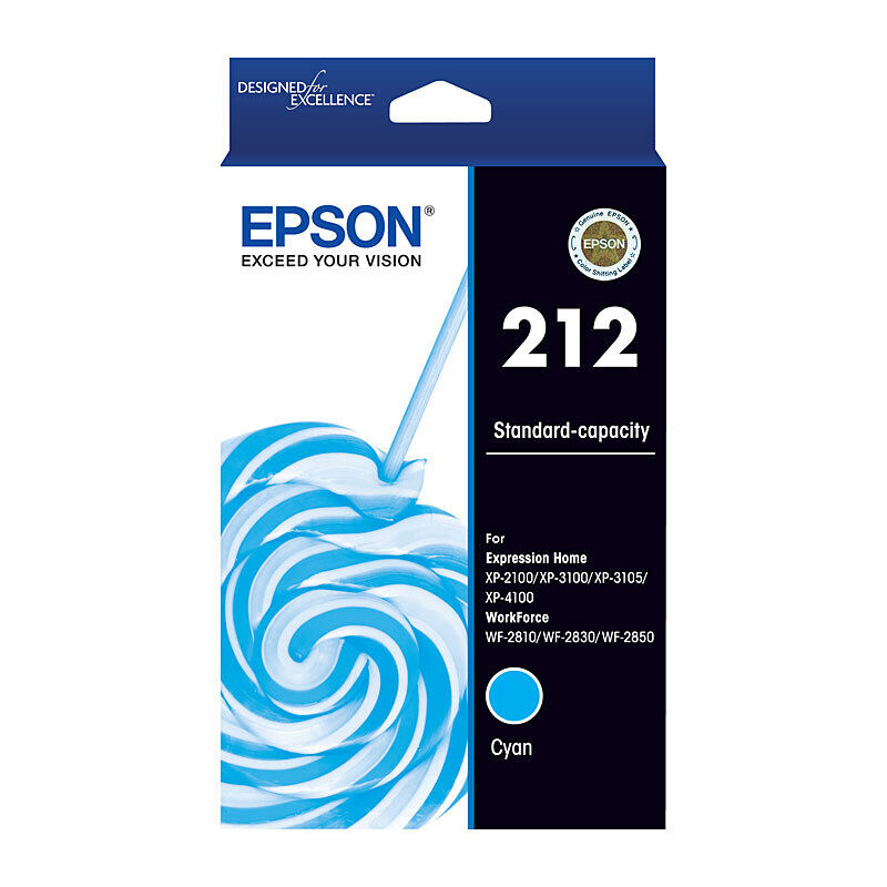Genuine Epson 212 Cyan Ink Cartridge