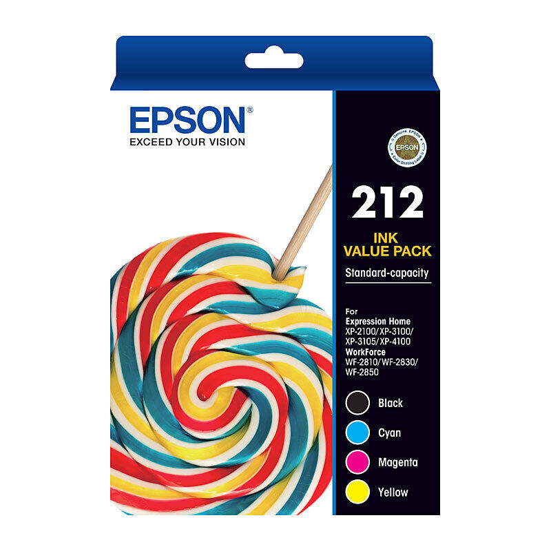 Genuine Epson 212 4 Ink Value Pack